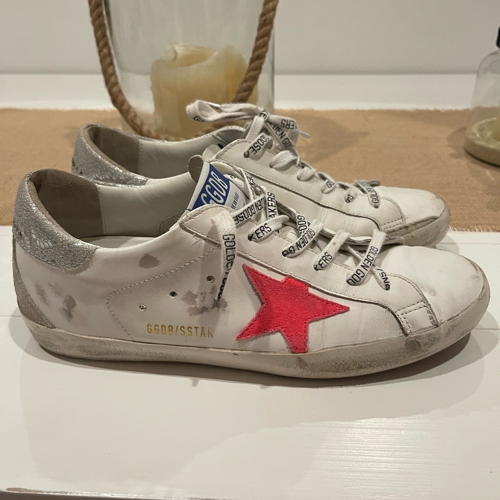 Golden Goose sold out Superstar sneaker women’s size 41 white lobster fluo ice